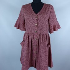 Shein letnia rozpinana sukienka z kieszeniami 36 / S
