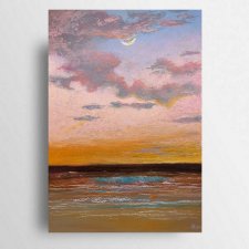 Pejzaż- rysunek  A4 pastelami olejnymi