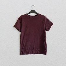 t-shirt h&m bordowy męski s