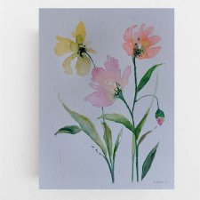 Kwiaty - obraz  akwarela