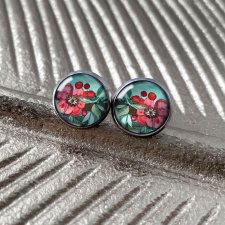 Wild rose kolczyki wkrętki na imieniny