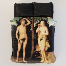 Komplet pościeli z renesansowym obrazem "Adam i Ewa" - bawełna premium 160 x 200 cm