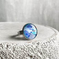 Blueberry bird pierścionek dla nastolatki