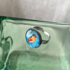 Orange bird pierścionek dla dziewczynki