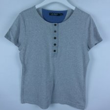 Ralph Lauren t-shirt bluzka bawełna guziczki / L