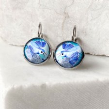 BLUEBERRY BIRD kolczyki wiszące dla niej