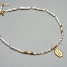Pearls /white/ perły naturalne vol. 7 - choker