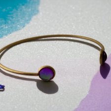 Bransoletka NEON cuff - fuksjowe oczka