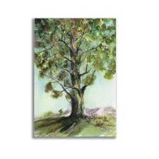 Obraz ręcznie malowany Drzewo +rama akwarela