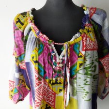 WZORZYSTA  BAWEŁNIANA BLUZKA