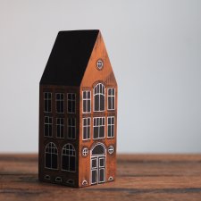 Drewniany DOMEK dekoracyjny ręcznie malowany