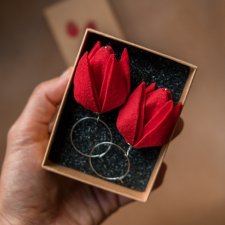 Artystyczne kolczyki TULIPANY na prezent premium dla niej