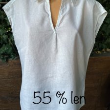 Bluzka biała elegancka len 55%