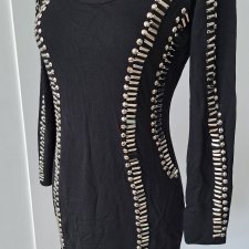 Czarna sukienka z błyskotkami Cotton Club
