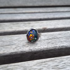 Małe kwiatki - pierścionek regulowany