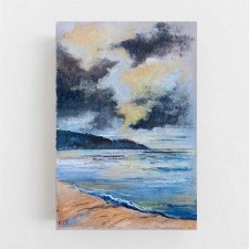 Plaża-praca wykonana pastelami