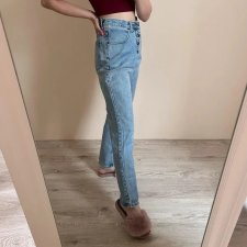 The original arizona jeans r. 11 Jeansy dżinsy straight proste wysoki stan M jasne wygodne bawełniane