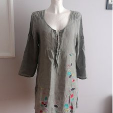 Tunika len  roz 38/40