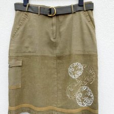 JASMIN - SPÓDNICA LEN, WISKOZA RAMIE