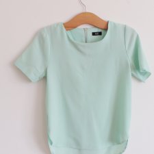 Elegancka bluzka vintage miętowa