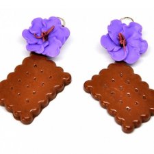 Kolczyki z modeliny fimo kawaii ciastki