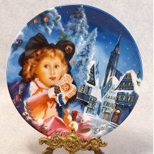 LIMOGES PORCELANOWY KOLEKCJONERSKI TALERZ 1988 CHRISTMAS IN ALSACE - NOEL EN ALSACE Q133 FRANCJA