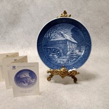 ROYAL COPENHAGEN Dekoracyjny talerz VIBAEK VANDMOLLE, VIBAEK WATER - MILL 1976