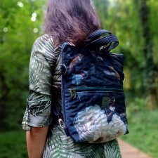 Plecak damski 2w1 w kwiaty i kolibry Amazonia
