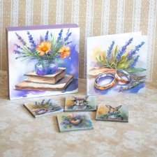 Zestaw: magnesy, pudełko, kartka - Historia miłosna