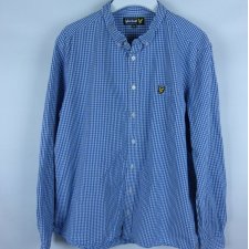 Lyle & Scott logowana koszula bawełna drobna kratka / XXL