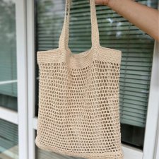 Torba szydełkowa handmade z bawełnianej włóczki