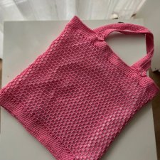 Torba handmade szydełkowa róż