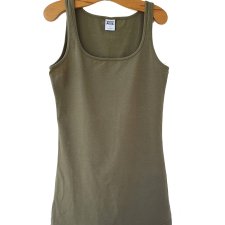 Top bluzka bez rękawów khaki