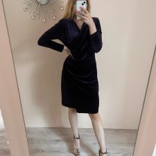 Carla F. M 38 sukienka imprezowa fioletowa świecąca osiemnastkowa