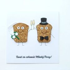 Kartka "Toast za zdrowie Młodej pary"