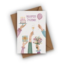 KARTKA URODZINOWA- NAJLEPSZE ŻYCZENIA!