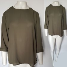 Bluzka z okrągłym dekoltem zieleń khaki M/L Hv230