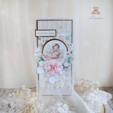 Kartka na chrzest święty, pamiątka chrztu "SweetheartBaby 1" GOTOWA
