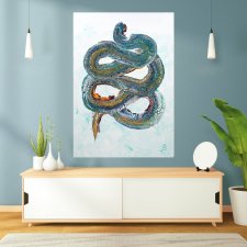 EARTH DRAGON ekspresyjny obraz abstrakcyjny, klimat fantazji 70x100 cm