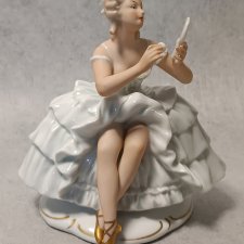 Wallendorf Dama z lusterkiem Tancerka Balerina 18cm!