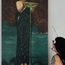 Obraz na płótnie - Kirke, bogini, body art,
