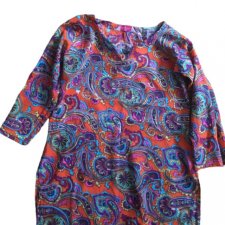 Pomarańczowa kolorowa tunika boho
