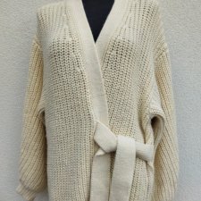 ZARA - SWETER/DZIANINOWY PŁASZCZ RR