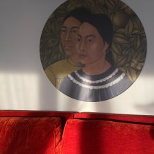 Okrągły obraz na płótnie - Frida Kahlo - Two women, Dos Mujeres, Dwie kobiety