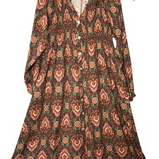 CUDNA JESIENNA SUKIENKA MIDI 100 % WISKOZA L XL XXL