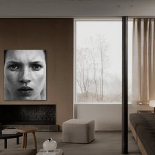 Obraz na płótnie - Portret Kate Moss, modelka, portret modelki, ikona mody, fashion,