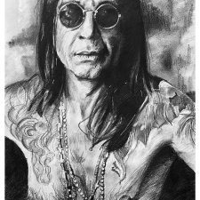 Ozzy Osbourne - Seria IKONY (A3) - rysunek ręcznie wykonany, portret na zamówienie, prezent dla niego