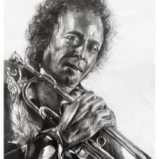 Miles Davis - Seria IKONY (A3) - rysunek, na prezent, dla fana jazzu