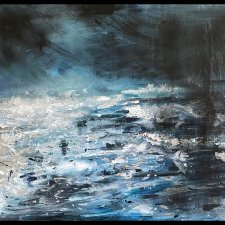 Sztorm I (Storm I - 73x92) - obraz ręcznie malowany na płótnie, do salonu, do sypialni