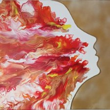 WIND OF CHANGE 60x90 Ręcznie malowany Duży obraz Abstrakcja do salonu